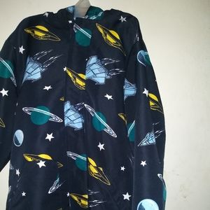 Gymboree Boys Space Voyager Navy Blue Hooded Raincoat